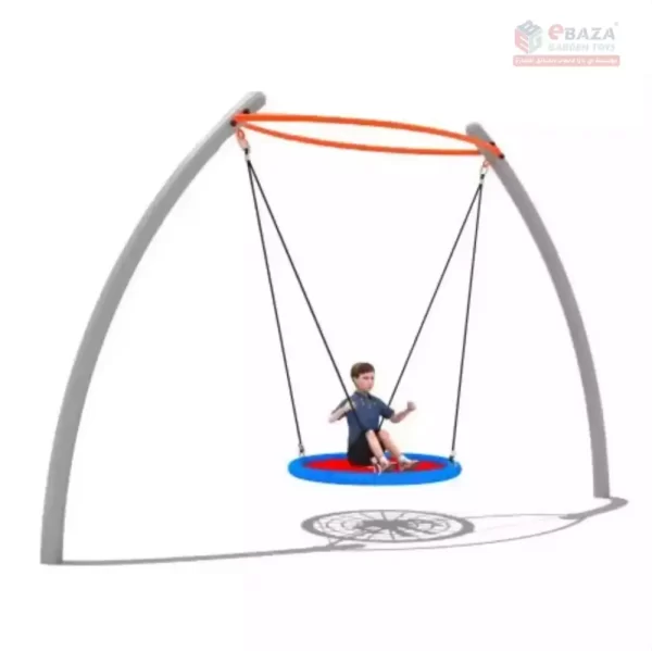 Garden swing for one person with the round seat