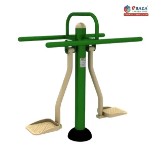 Double Waist Twisting Machine by Ebaza Gardens for outdoor fitness, designed to improve core strength and flexibility for two users.