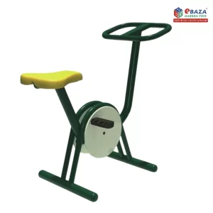 Outdoor Exercise Bike by Ebaza Gardens, designed for cardio fitness in parks and outdoor gyms, available for delivery and installation in Saudi Arabia.