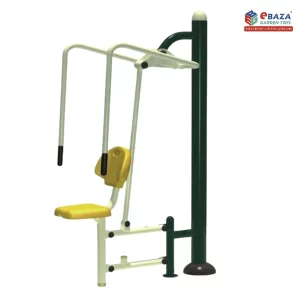 Single Lat Pull Down Station by Ebaza Gardens, designed for outdoor upper body strength training, available for delivery and installation across Saudi Arabia.