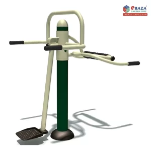 Waist Twister and Arm Stretcher by Ebaza Gardens, outdoor fitness equipment for flexibility and core strength, available for delivery across Saudi Arabia.